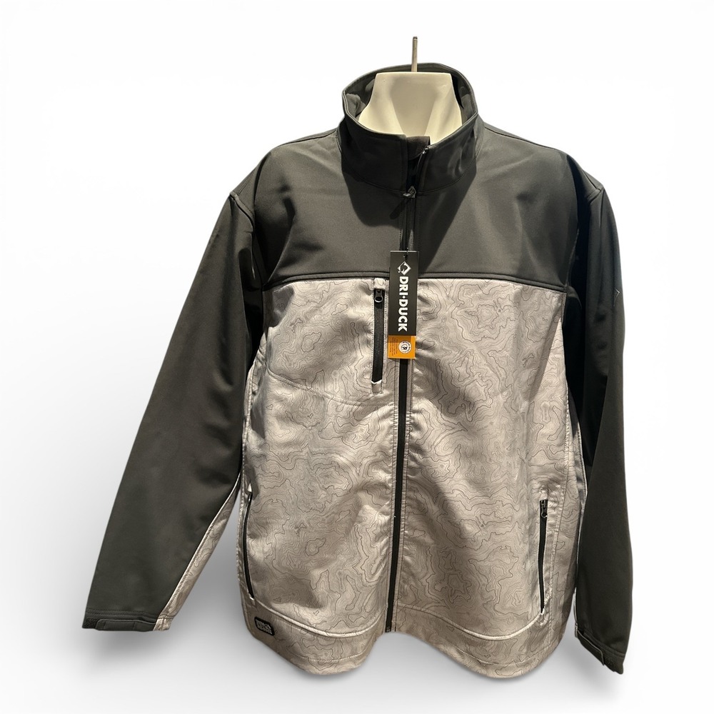 Dri-Duck DDX Motion 5350 Softshell Jacket 4XL Storm Shield Topo Map NWT